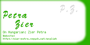petra zier business card
